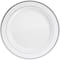 Round Banquet Plates with Silver Trim by Celebrate It&#x2122;
